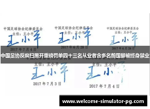 中国足协反腐扫黑开重磅罚单四十三名从业者含多名前国脚被终身禁业 中国足协反腐扫黑开重磅罚单四十三名从业者含多名前国脚被终身禁业